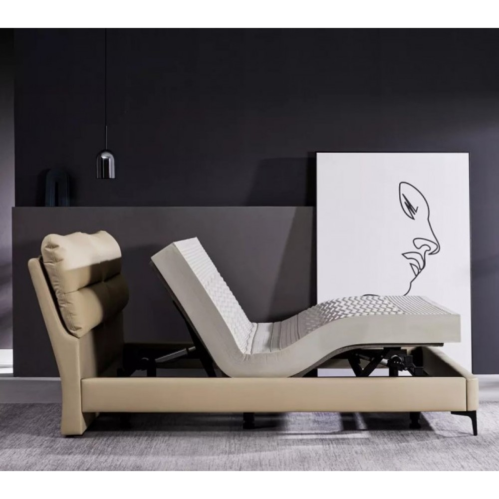Умная двуспальная кровать Xiaomi 8H Milan Smart Leather Electric Bed S 1.8 m Beige
