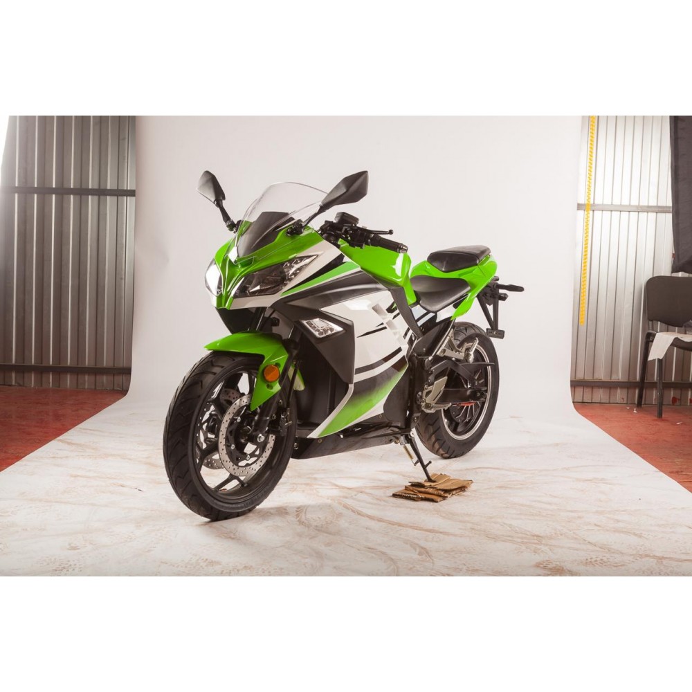 Электромотоцикл Moto Ninja 3000 зеленый